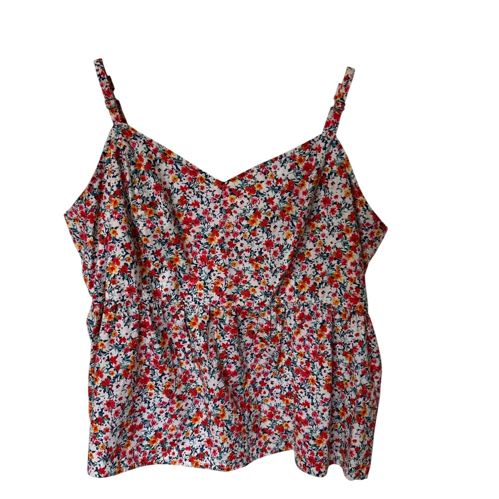 Old Navy Cami Top Womens XL Petite Multicolor Excellent Floral Smocked Peplum